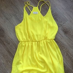 Neon Yellow Sundress with Strap Details